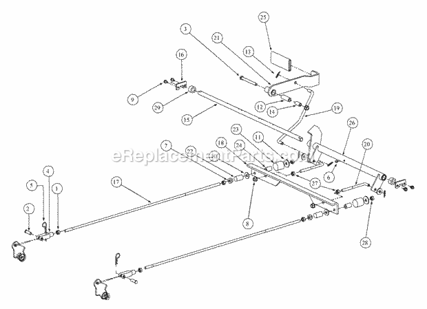 Brake Assembly Diagram and Parts List for 3648 53AB5D4M100 Cub Cadet Lawn Mower
